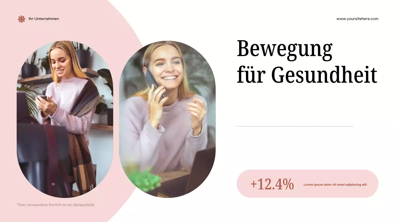 Rosa Moderne Gesundheitsankündigung Präsentation