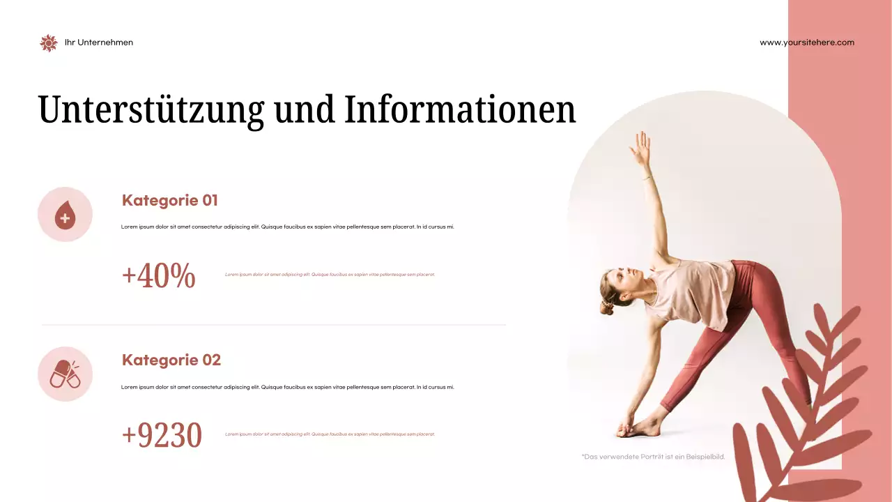 Rosa Moderne Gesundheitsankündigung Präsentation