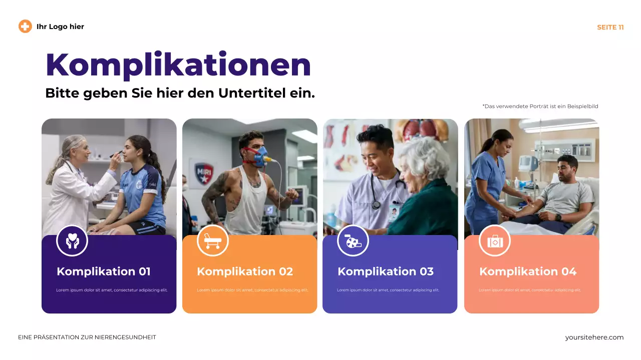 Lila moderne illustrative Nierengesundheit Präsentation