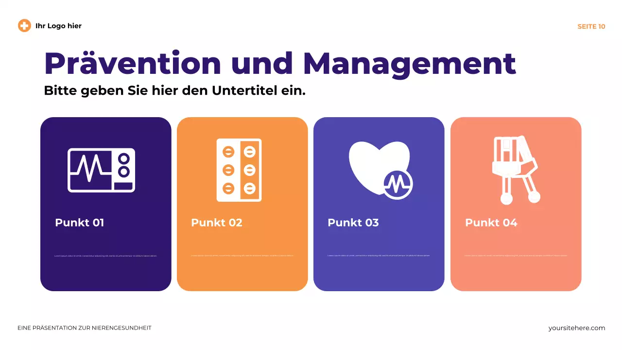 Lila moderne illustrative Nierengesundheit Präsentation