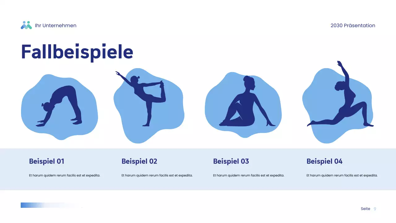 Blaue moderne Wellness-Präsentation