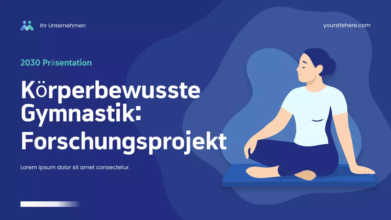 Blaue moderne Wellness-Präsentation