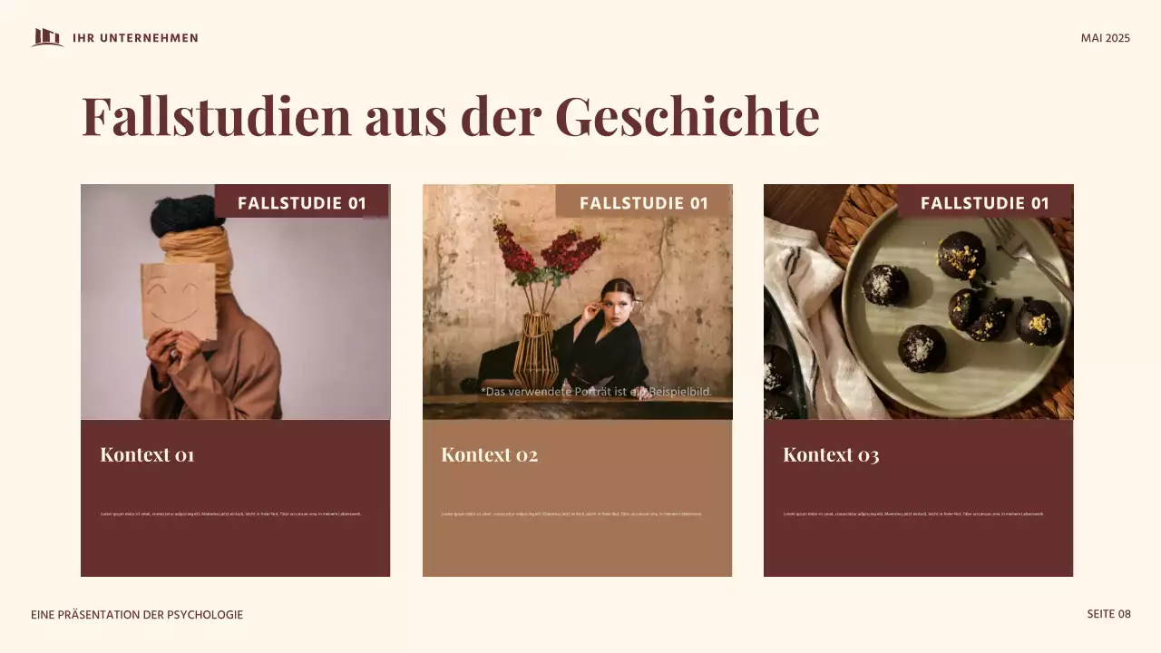 Rote und beige Vintage-Entwicklungspsychologie Präsentation