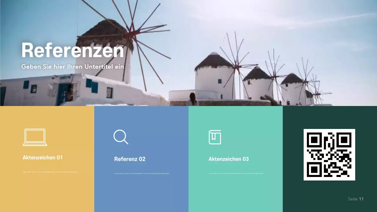 Blaues modernes Norwegen Präsentation