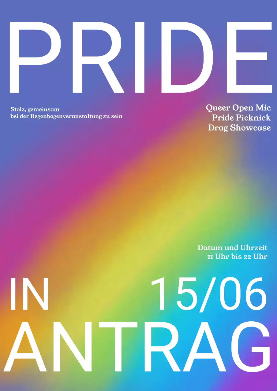 Regenbogen-Modern-Pride-Ankündigungsposter