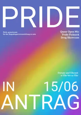 Regenbogen-Modern-Pride-Ankündigungsposter