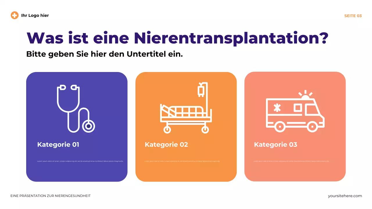 Lila moderne illustrative Nierengesundheit Präsentation
