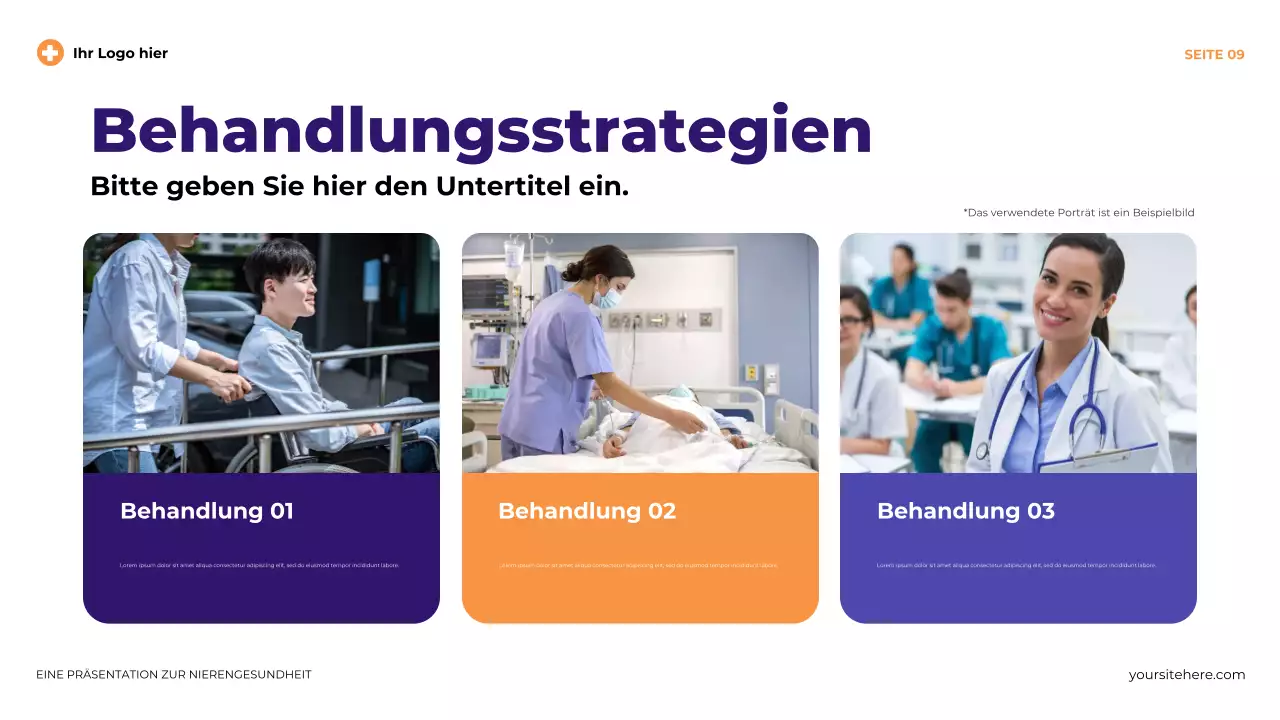 Lila moderne illustrative Nierengesundheit Präsentation