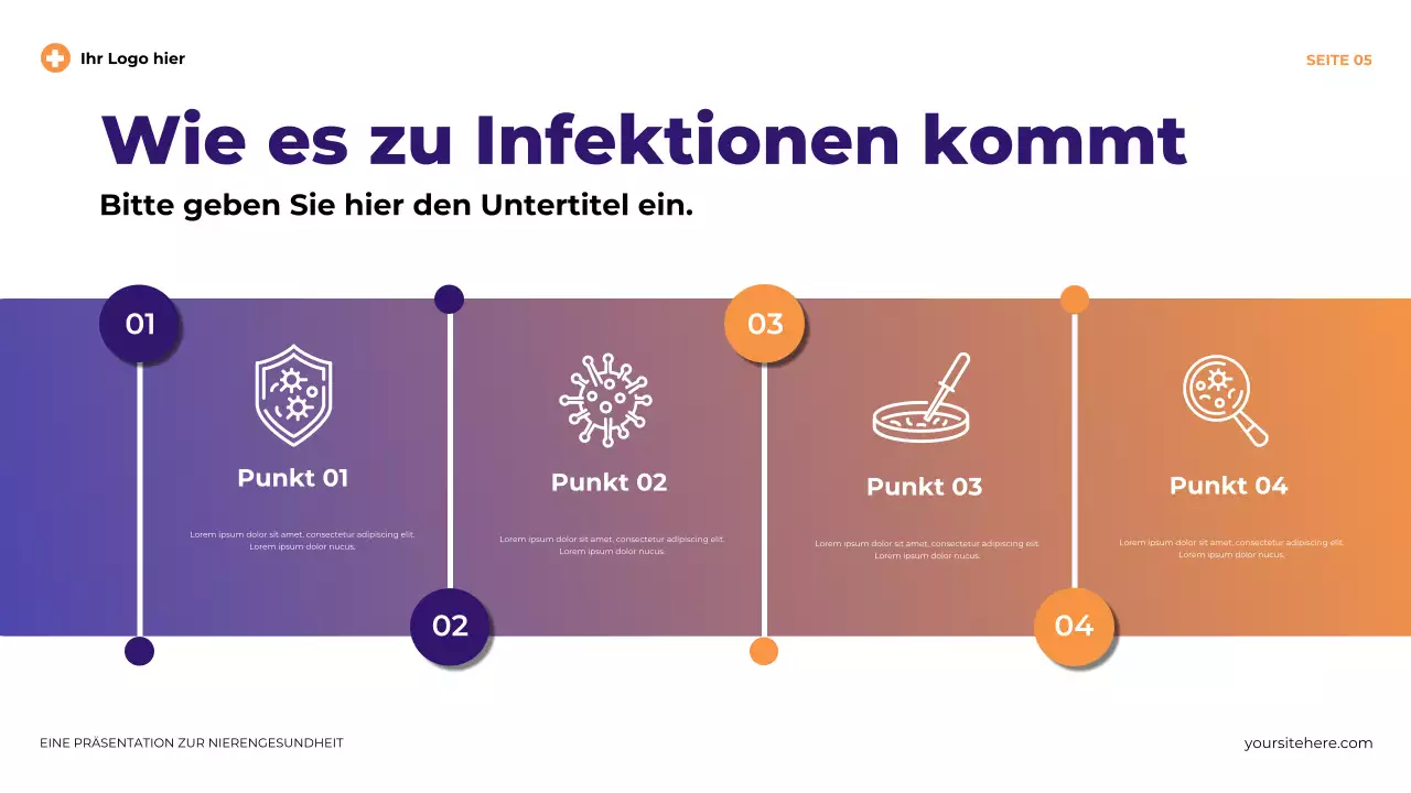 Lila moderne illustrative Nierengesundheit Präsentation