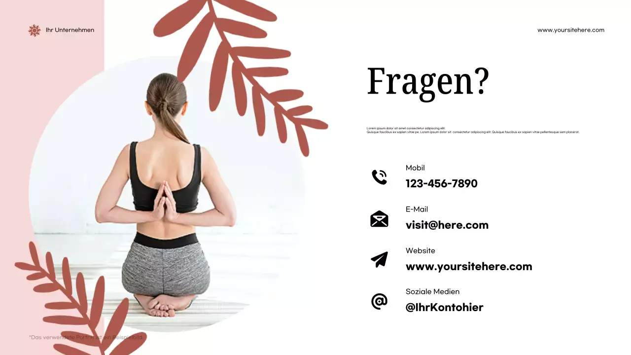 Rosa Moderne Gesundheitsankündigung Präsentation