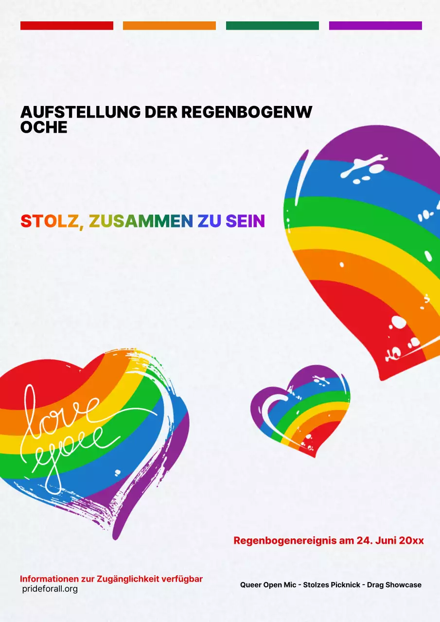 Ankündigung des Rainbow Retro Pride-Events Poster
