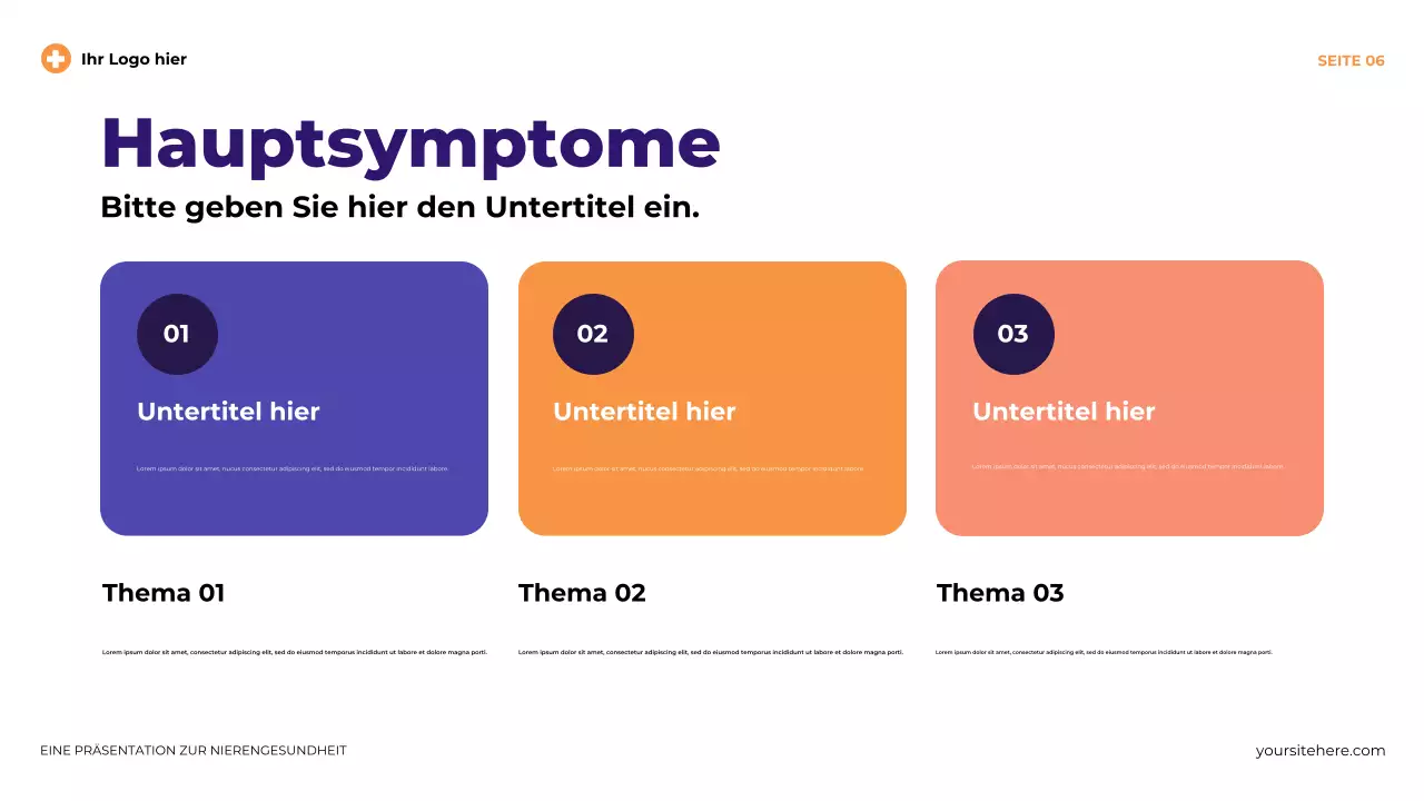 Lila moderne illustrative Nierengesundheit Präsentation