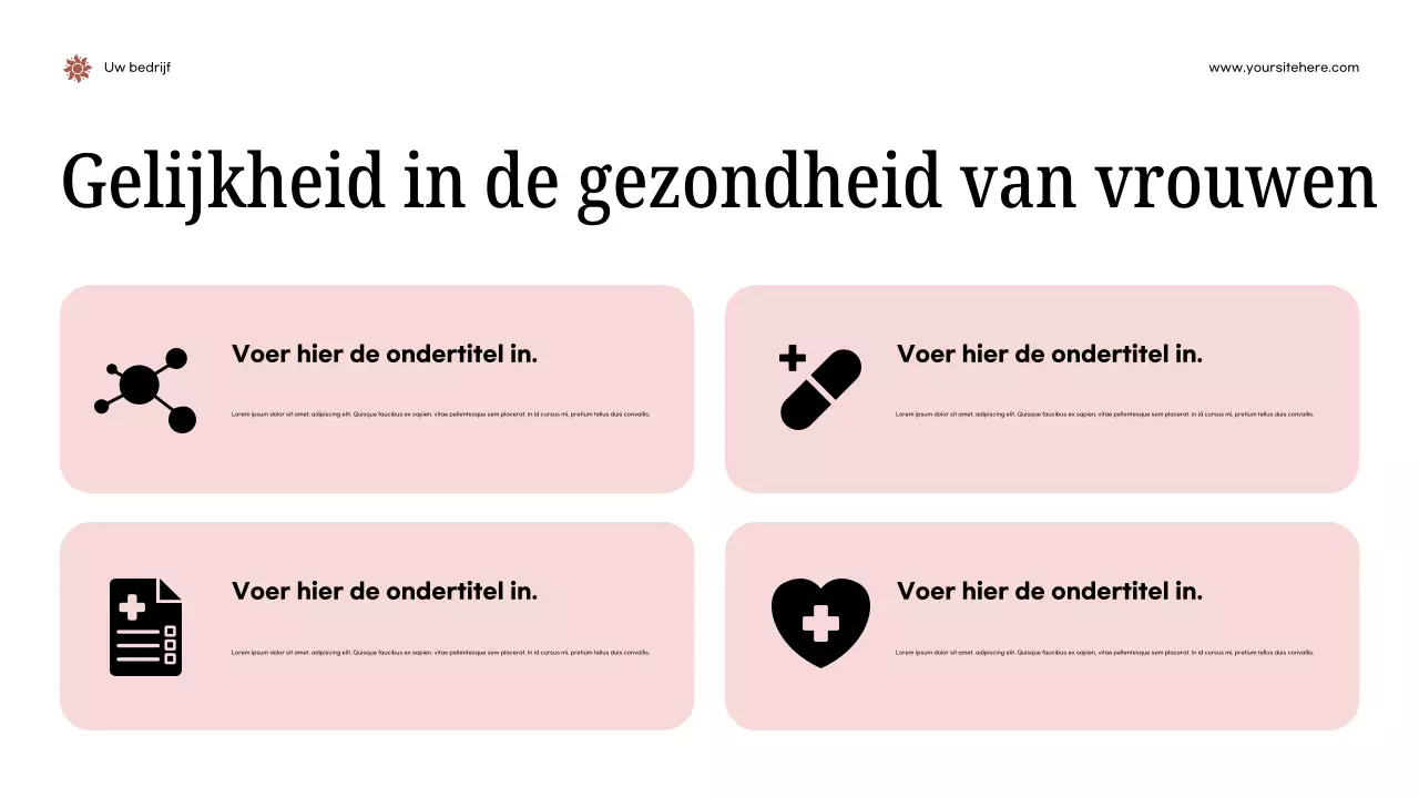 Pink Modern Health aankondigingspresentatie