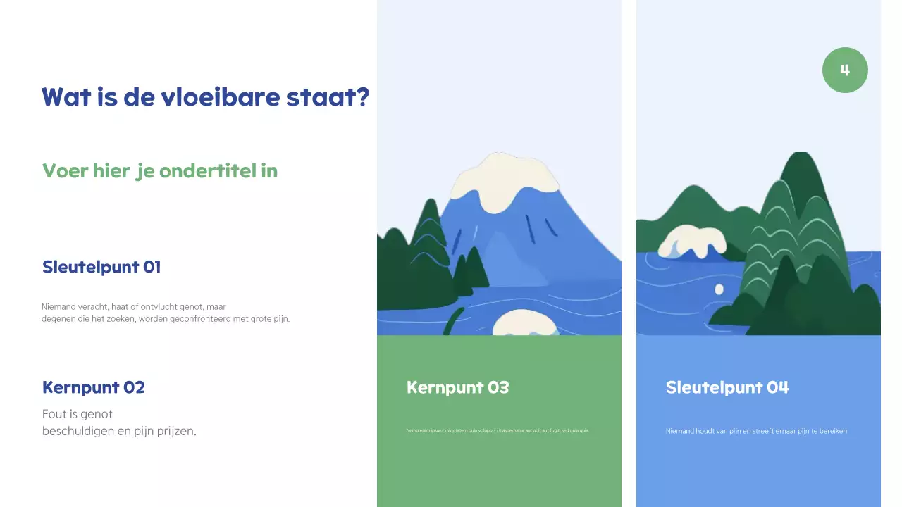 Blue Minimal Nature Tentoonstellingspresentatie