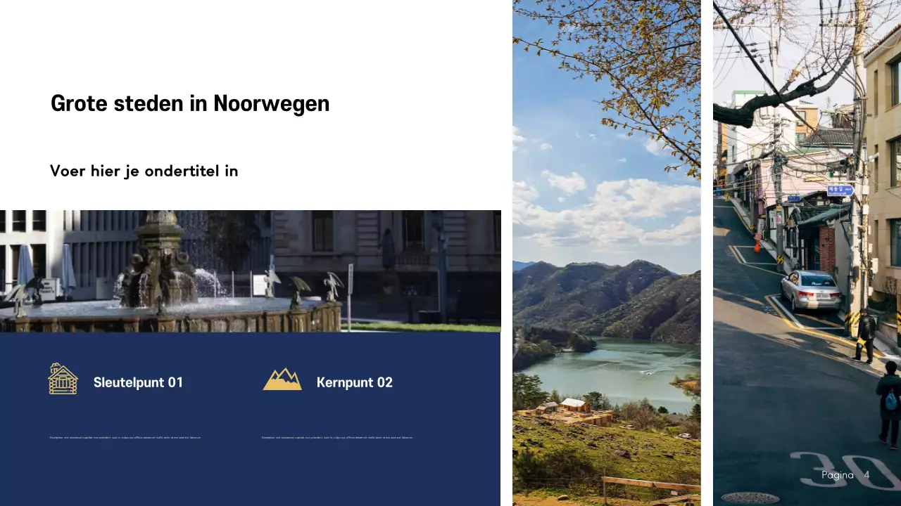 Blue Modern Noorwegen Presentatie