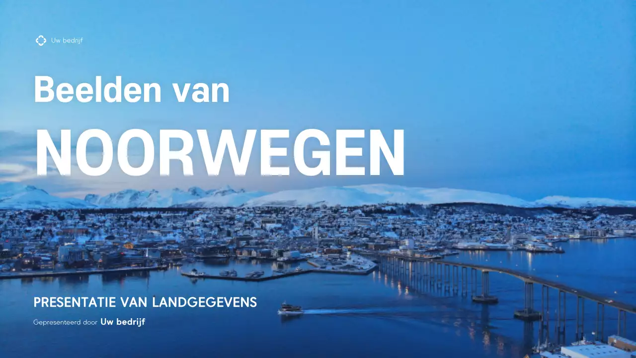 Blue Modern Noorwegen Presentatie