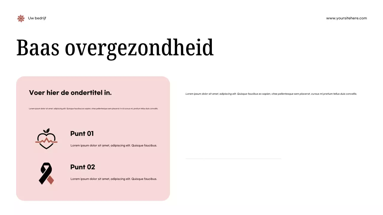 Pink Modern Health aankondigingspresentatie