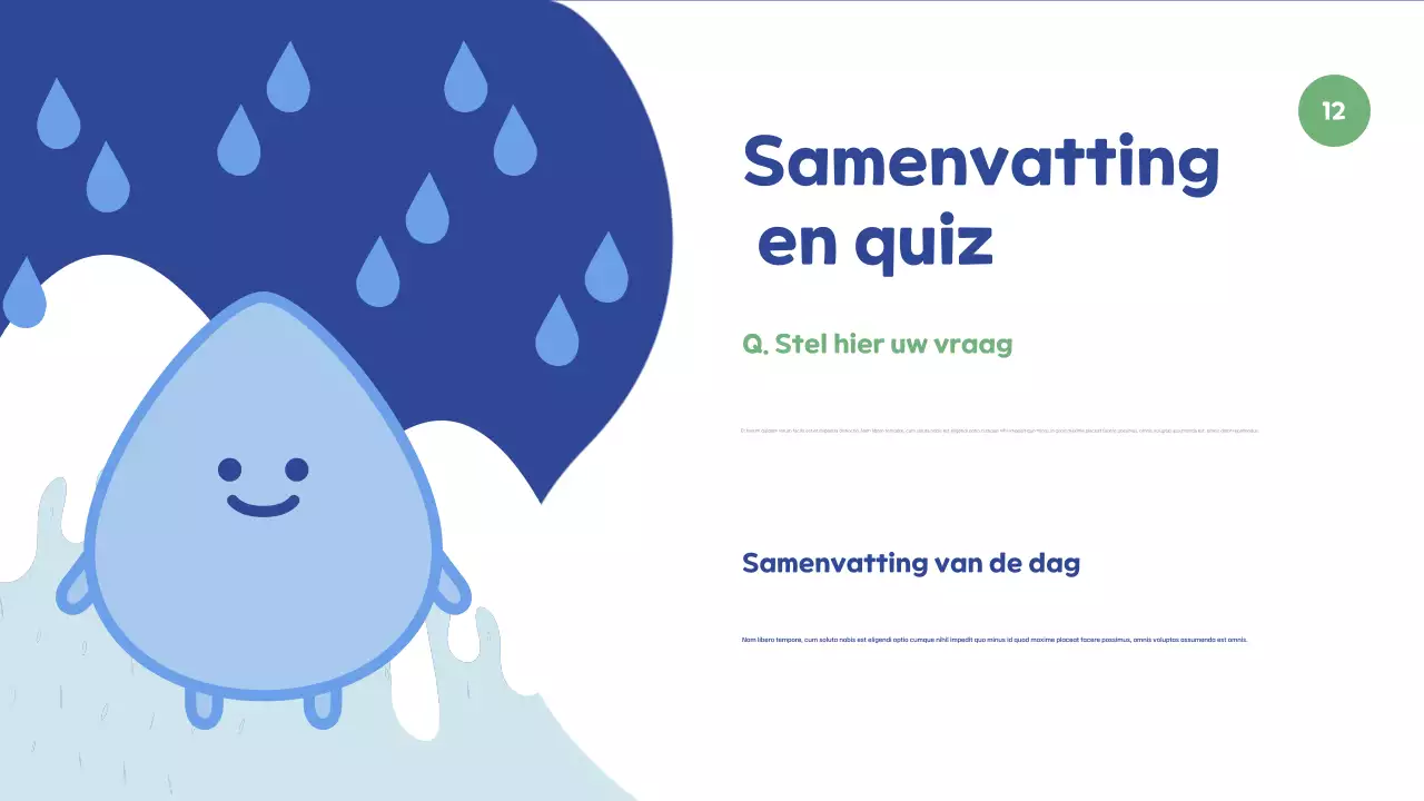 Blue Minimal Nature Tentoonstellingspresentatie