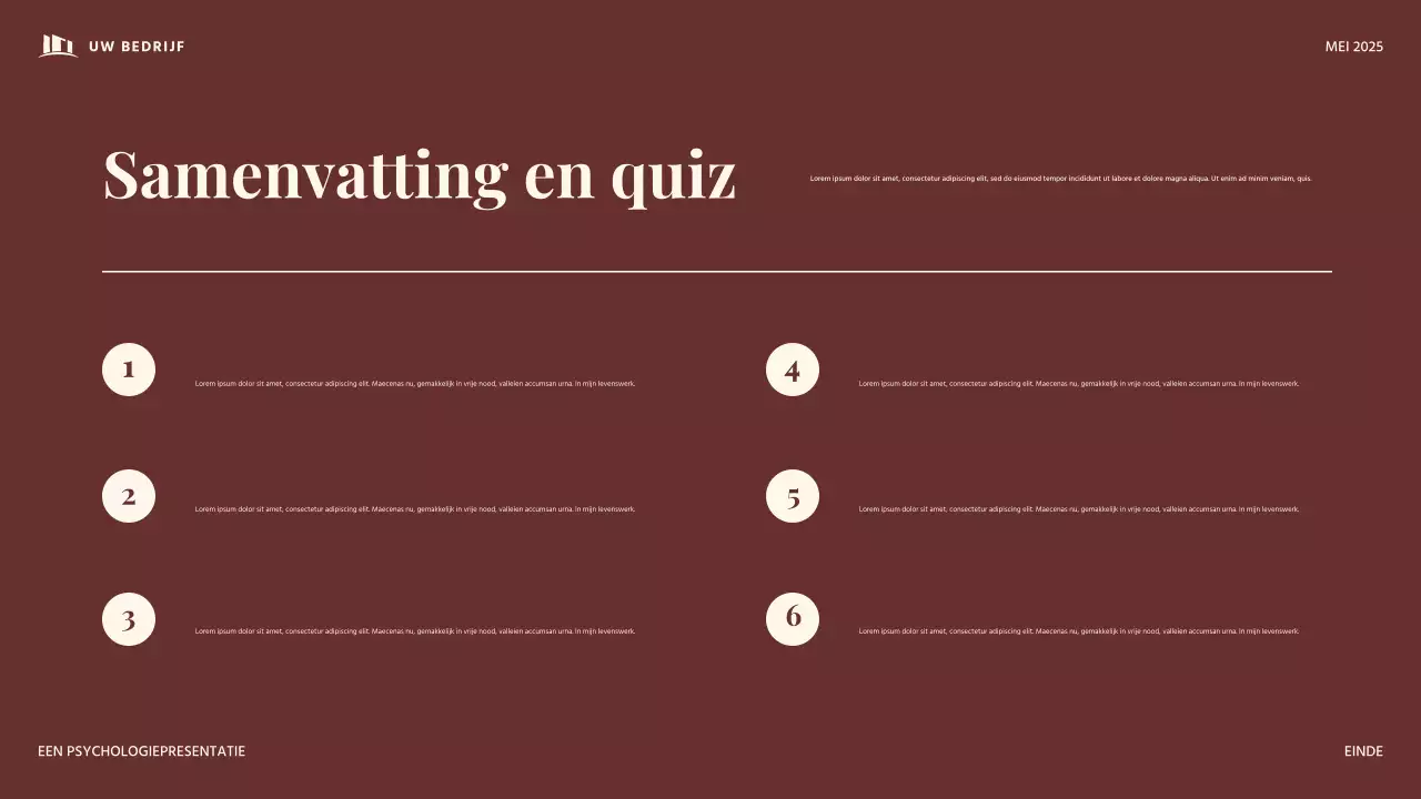 Rode en beige vintage presentatie over ontwikkelingspsychologie