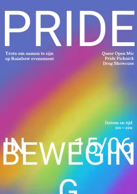 Aankondigingsposter voor Rainbow Modern Pride