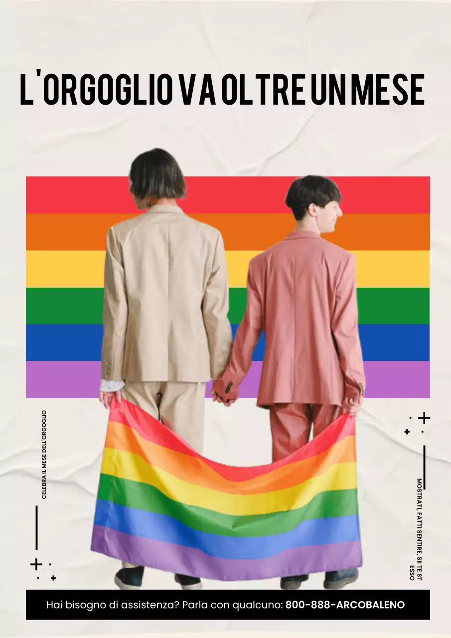 Manifesto dell'annuncio del Rainbow Pride
