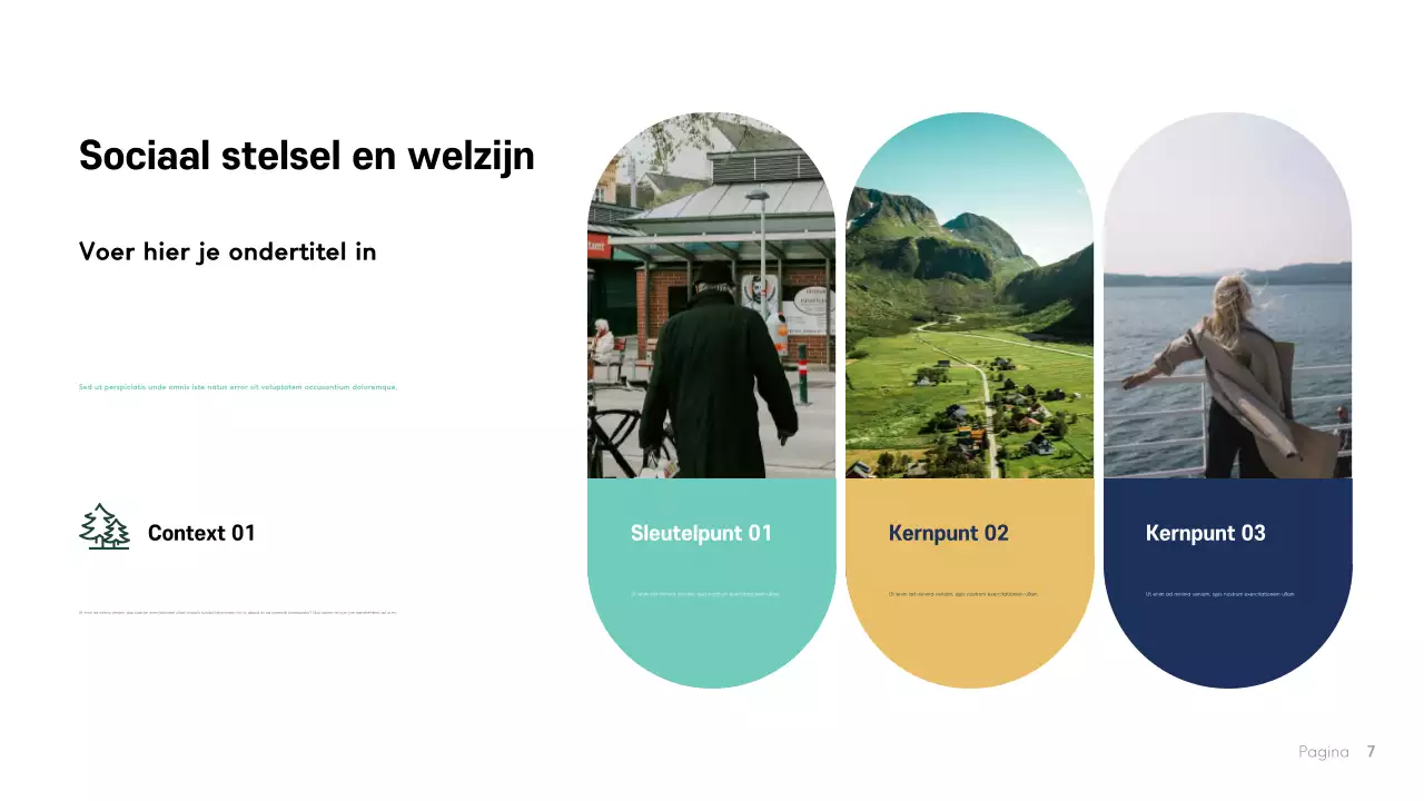 Blue Modern Noorwegen Presentatie