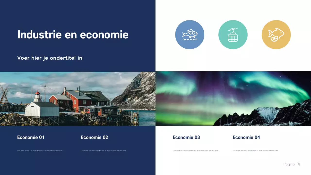 Blue Modern Noorwegen Presentatie