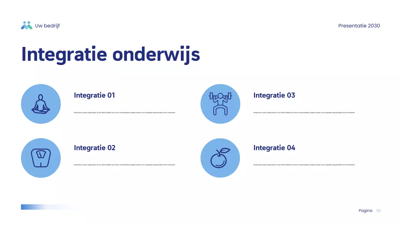 Blue Modern Wellness Presentatie