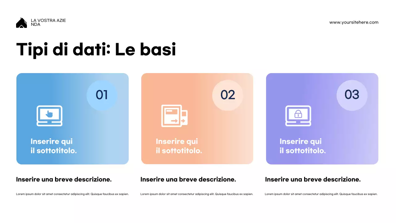 Presentazione della lezione di programmazione moderna blu