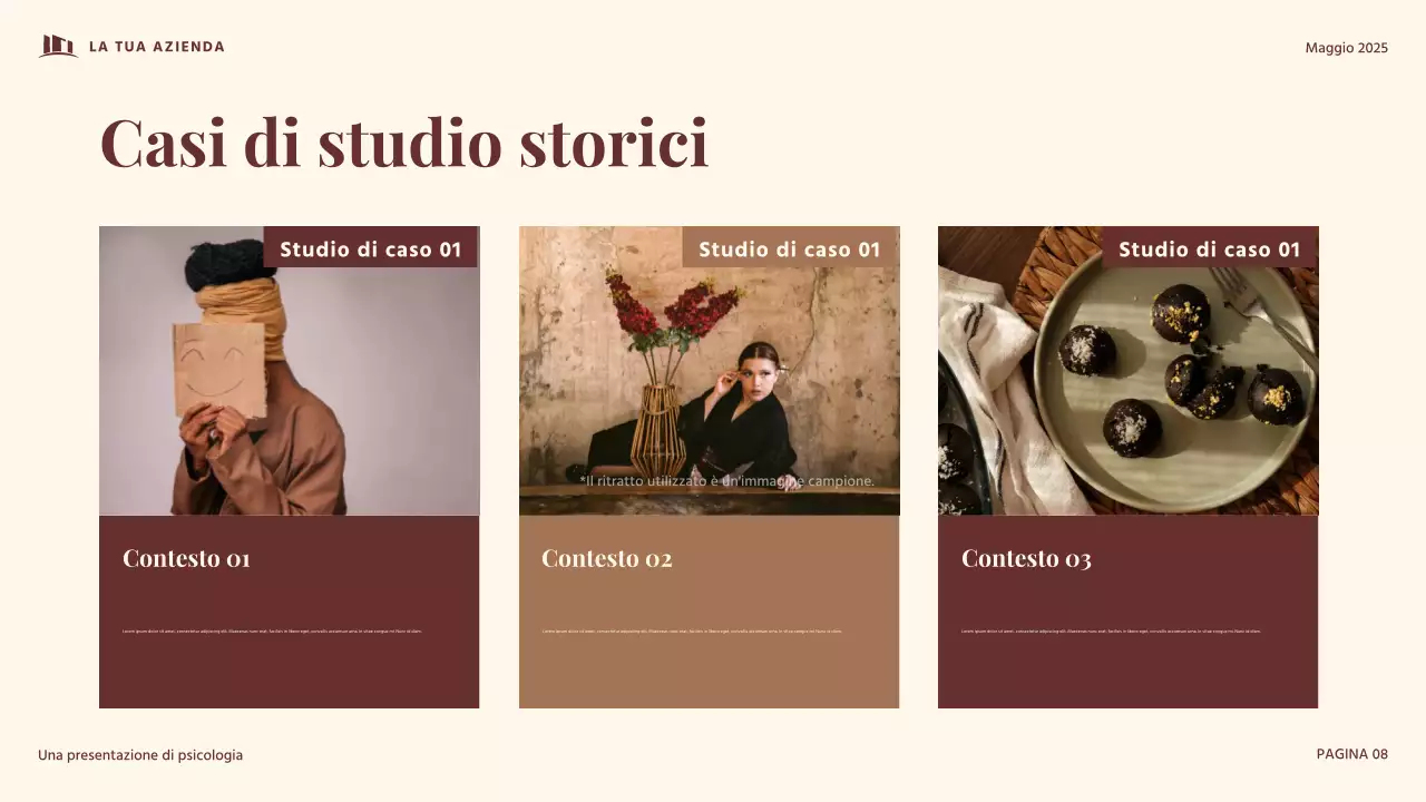 Presentazione di psicologia dello sviluppo vintage rosso e beige