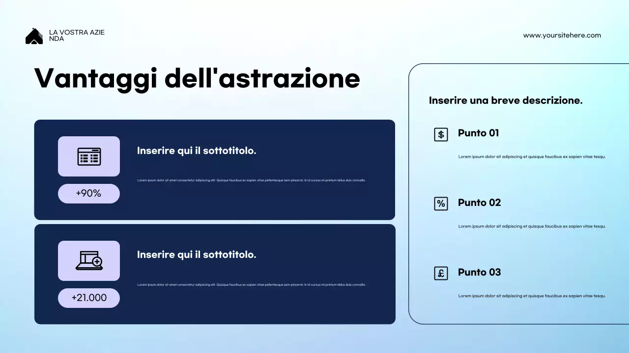 Presentazione della lezione di programmazione moderna blu