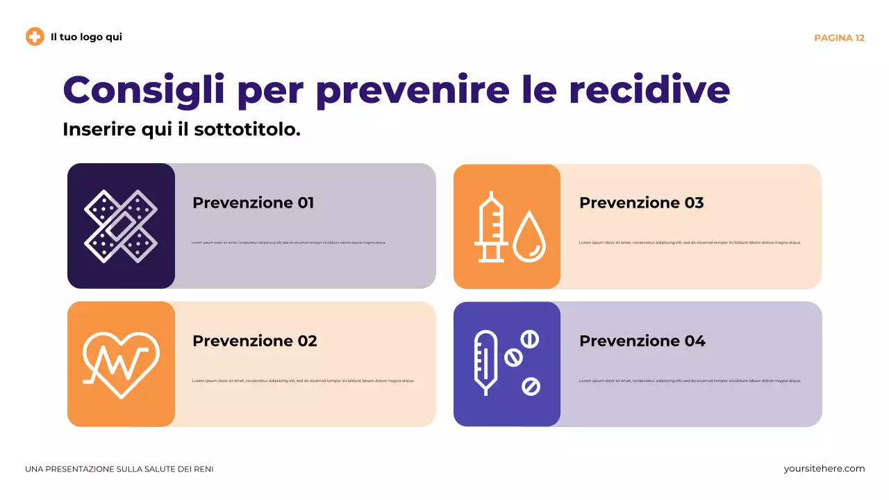 Presentazione illustrativa moderna viola sulla salute renale