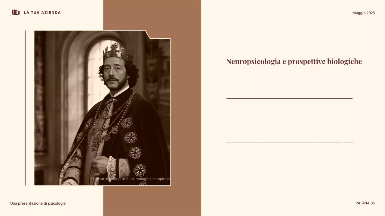 Presentazione di psicologia dello sviluppo vintage rosso e beige