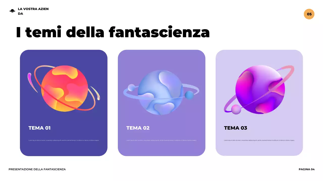 Presentazione di fantascienza futuristica illustrativa viola