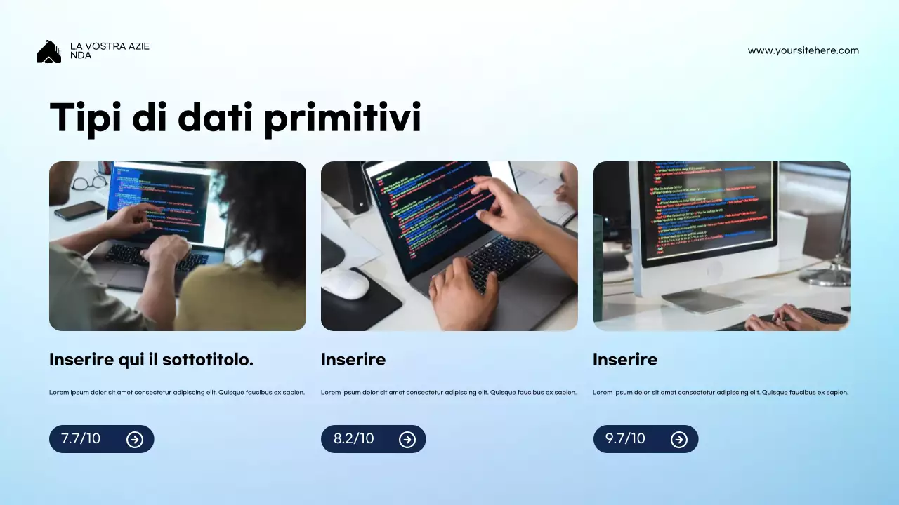 Presentazione della lezione di programmazione moderna blu