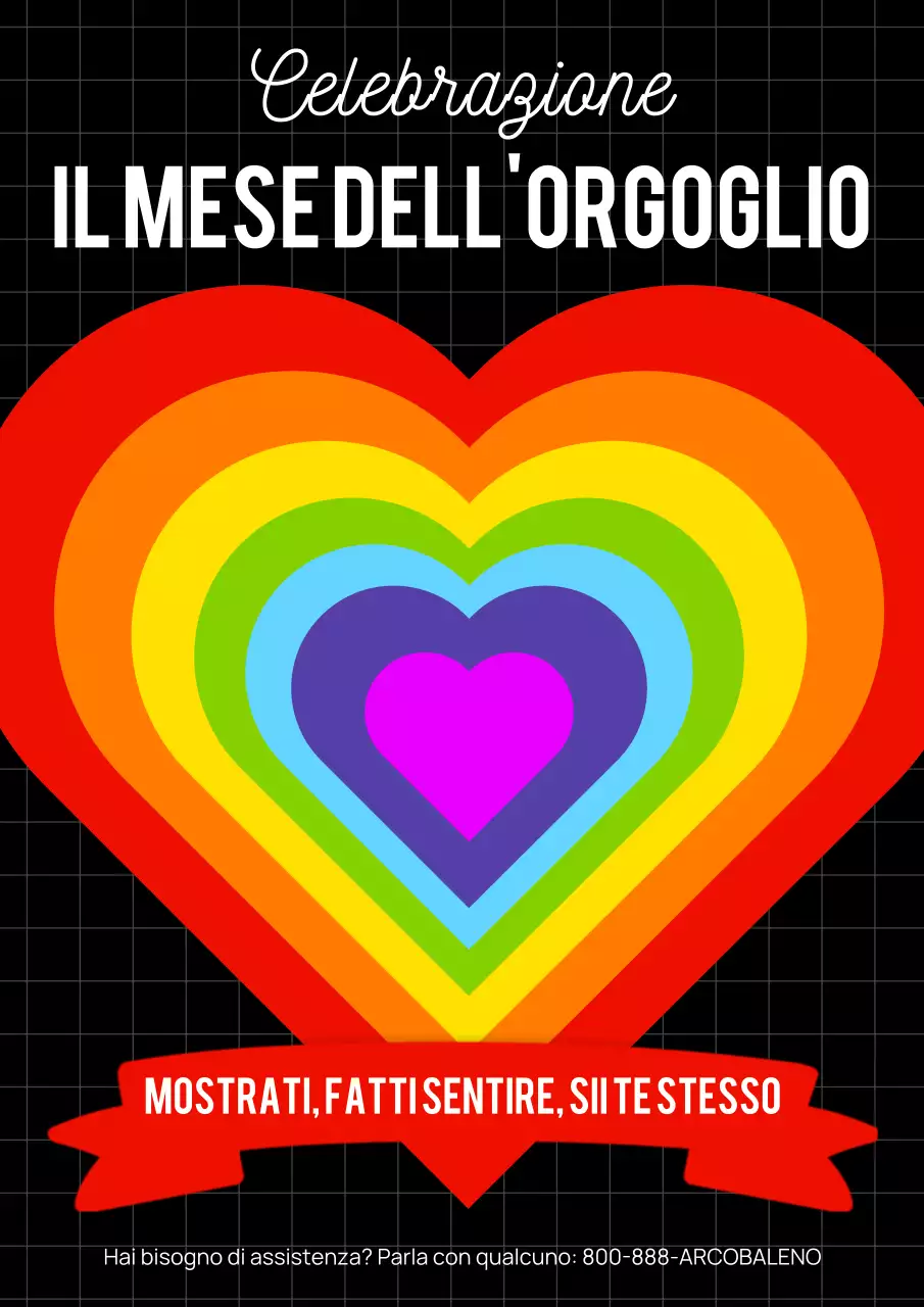 POSTER PER LA CELEBRAZIONE DEL MESE DELL'ORGOGLIO
