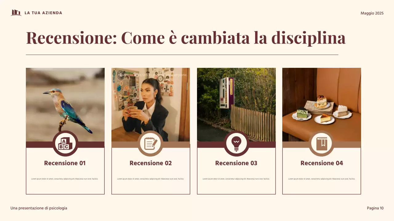 Presentazione di psicologia dello sviluppo vintage rosso e beige