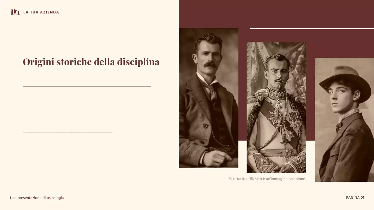 Presentazione di psicologia dello sviluppo vintage rosso e beige