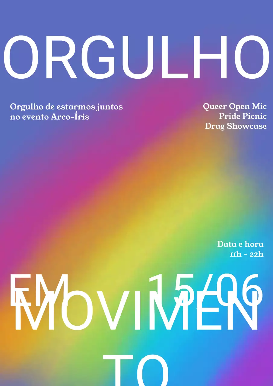 Cartaz de anúncio do Rainbow Modern Pride