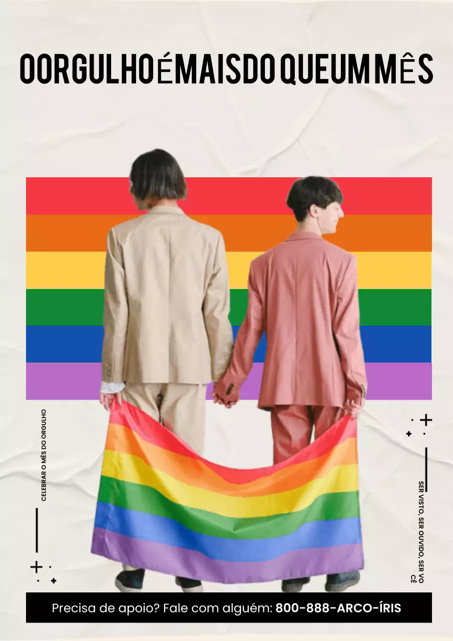 Cartaz de anúncio do Orgulho Arco-Íris