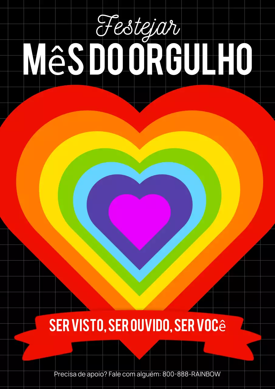 PÔSTER DE COMEMORAÇÃO DO MÊS DO ORGULHO