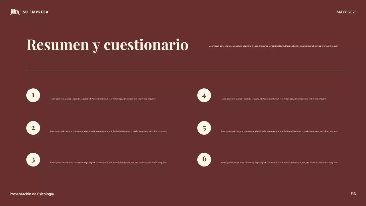 Presentación de psicología del desarrollo vintage en rojo y beige