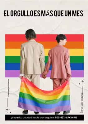 Cartel de anuncio del Orgullo Arcoíris