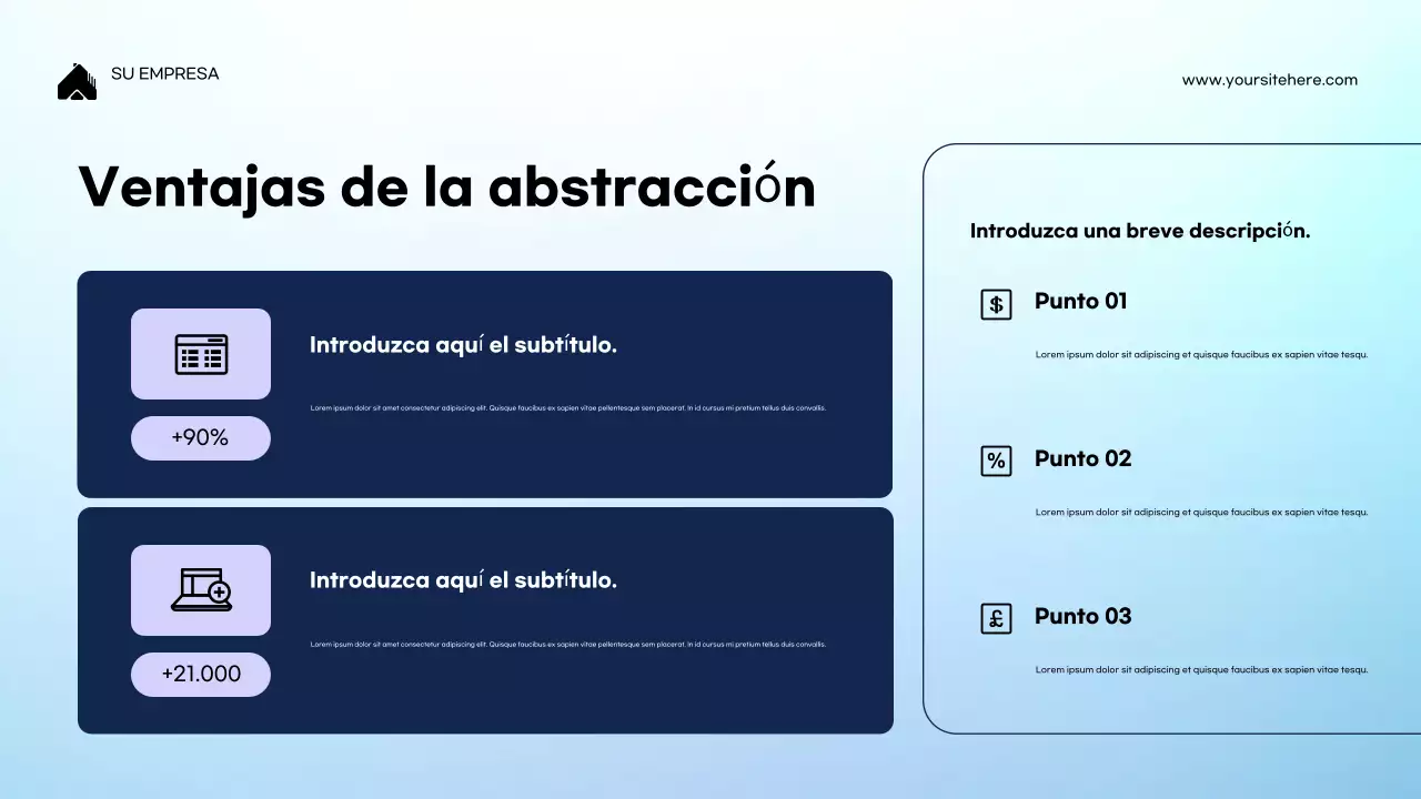Presentación de la conferencia sobre programación moderna azul