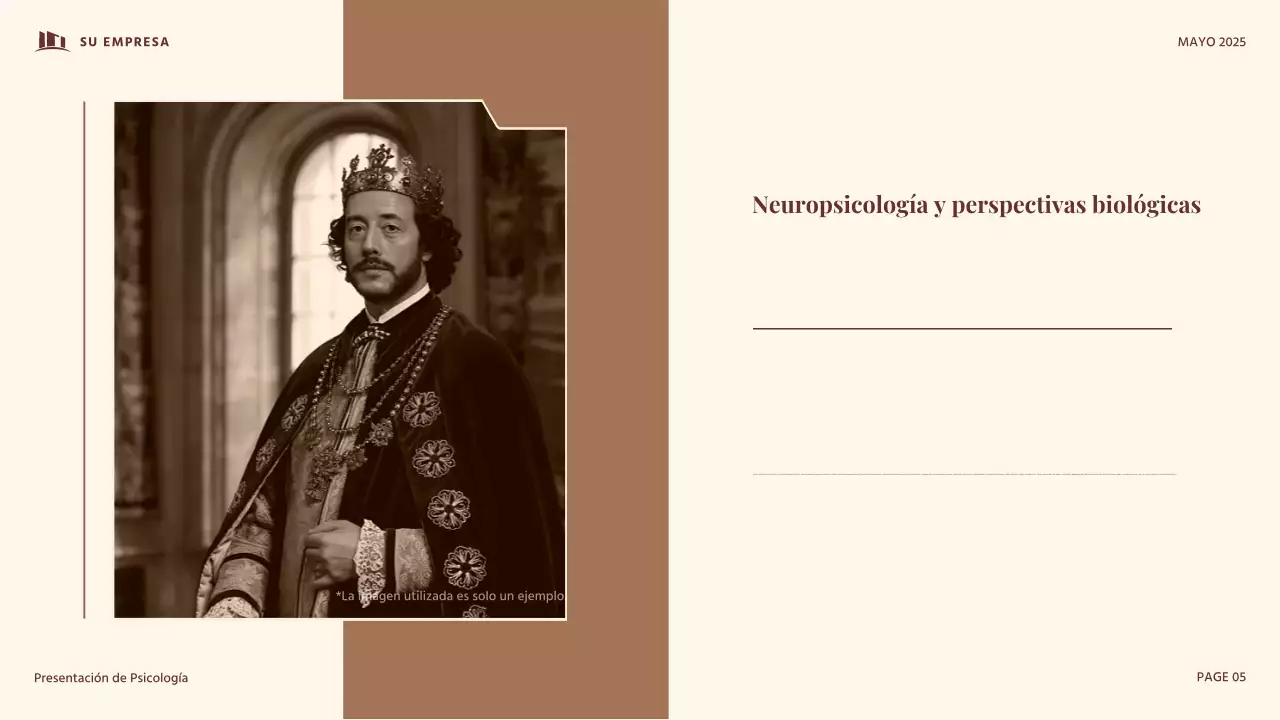 Presentación de psicología del desarrollo vintage en rojo y beige