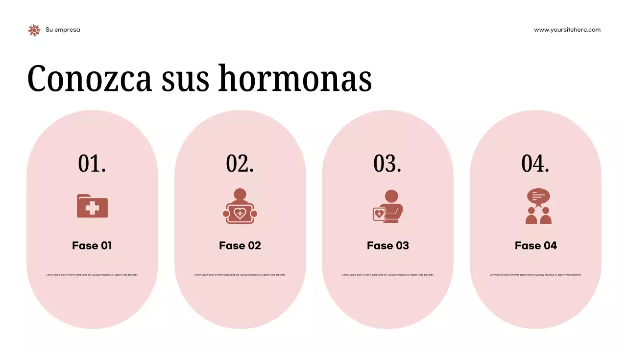 Presentación del anuncio de salud moderna de color rosa