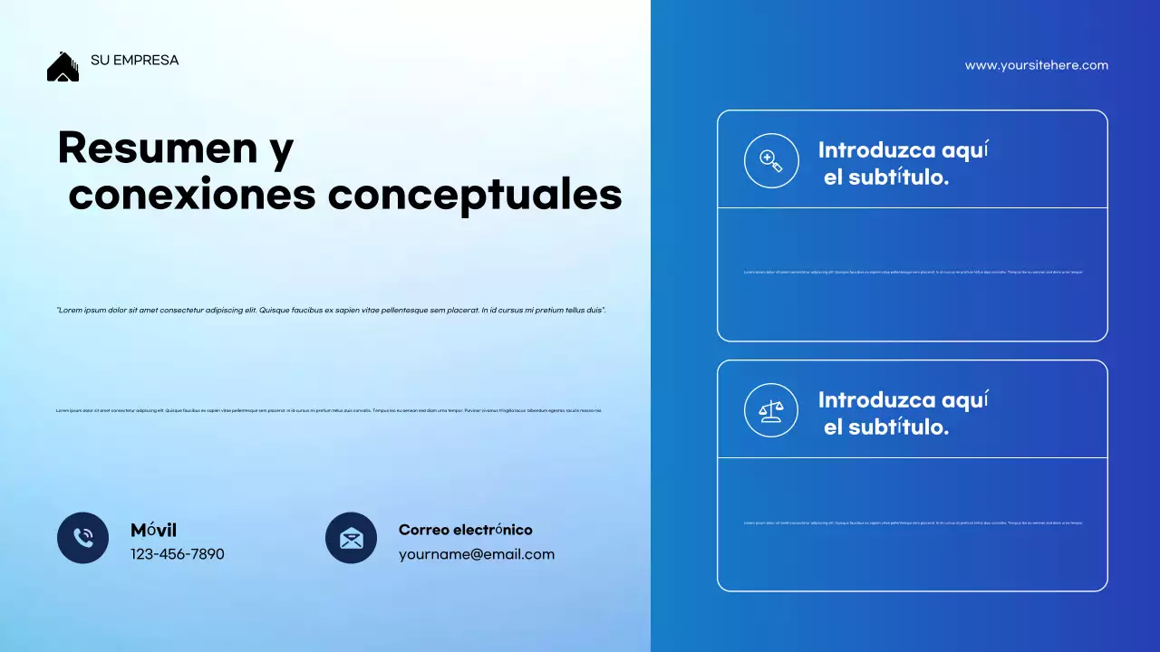 Presentación de la conferencia sobre programación moderna azul