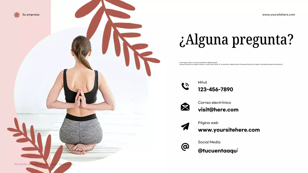 Presentación del anuncio de salud moderna de color rosa