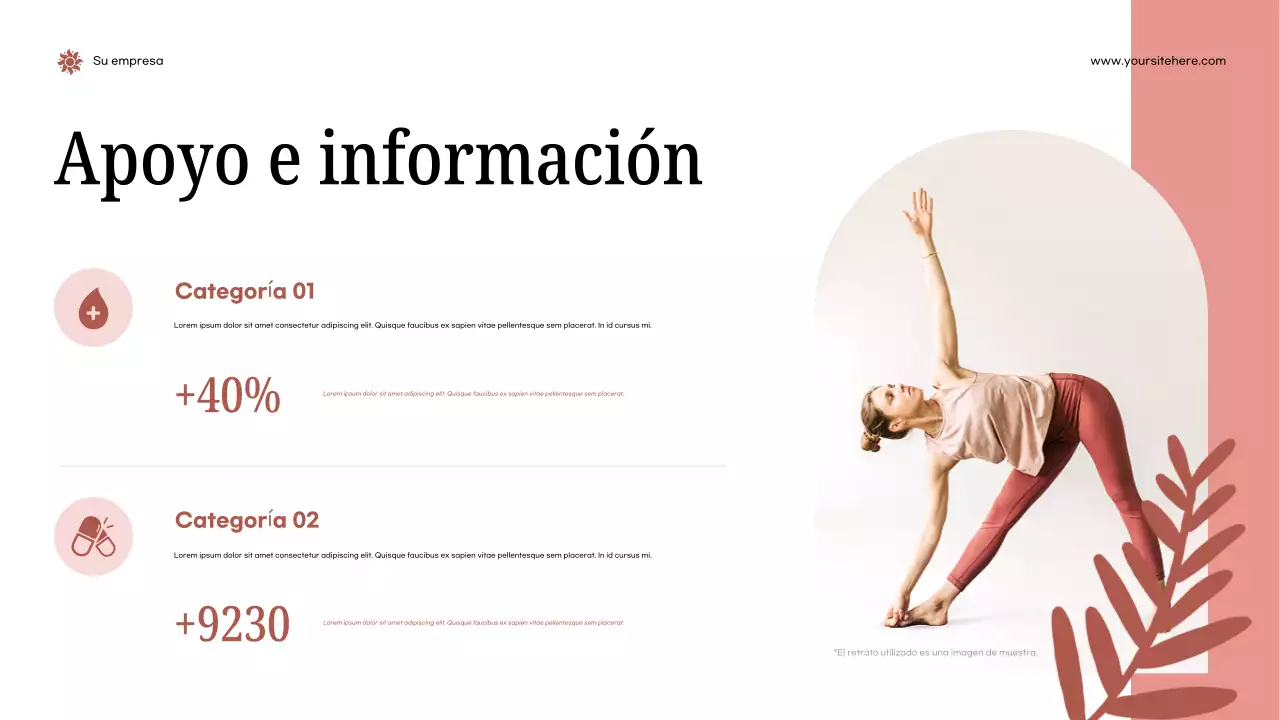 Presentación del anuncio de salud moderna de color rosa