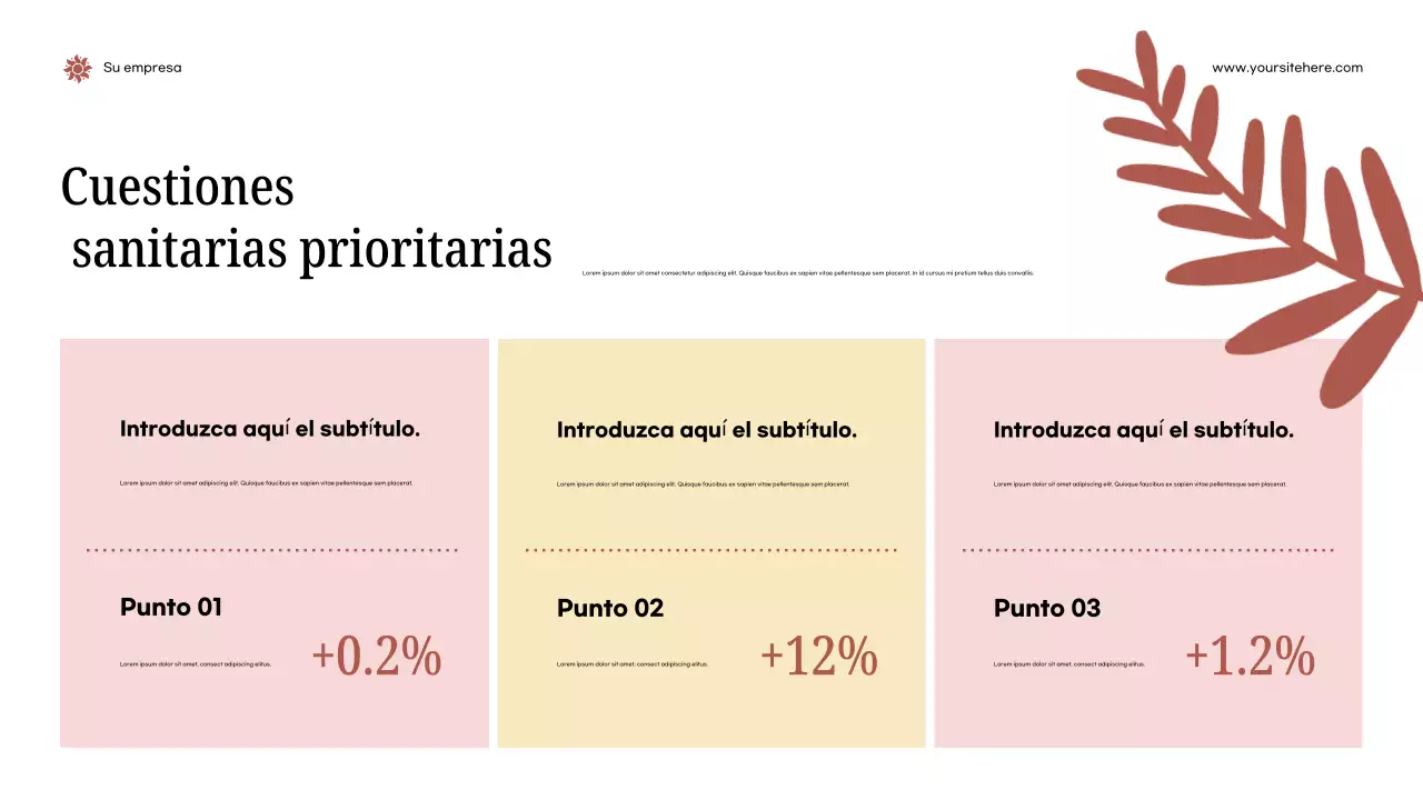 Presentación del anuncio de salud moderna de color rosa